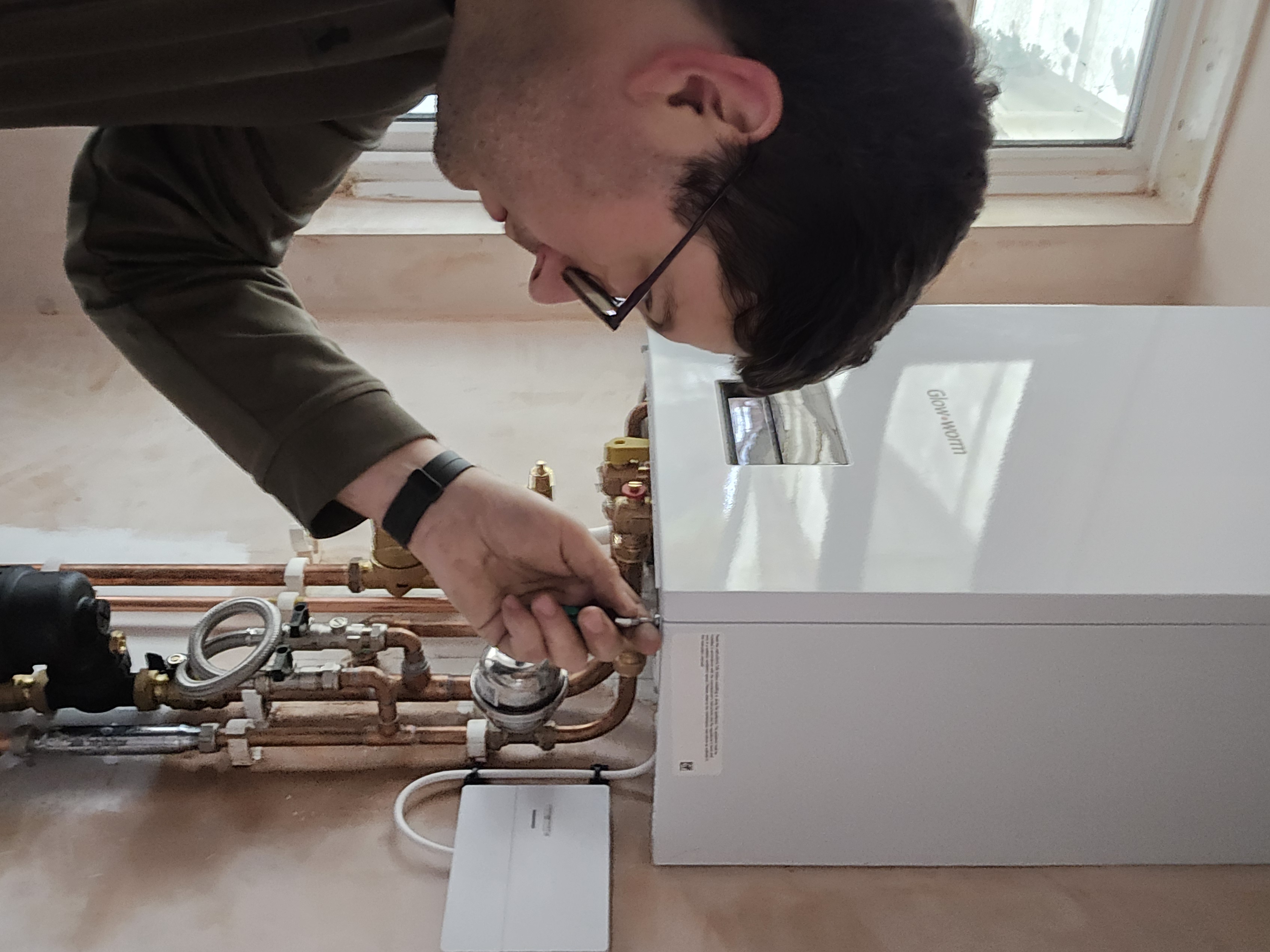 Neat copper pipework