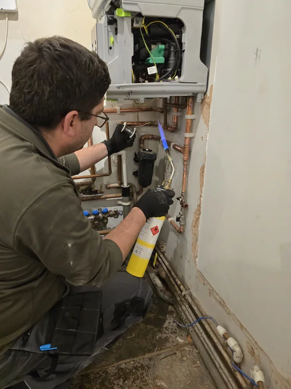 Copper pipework installation